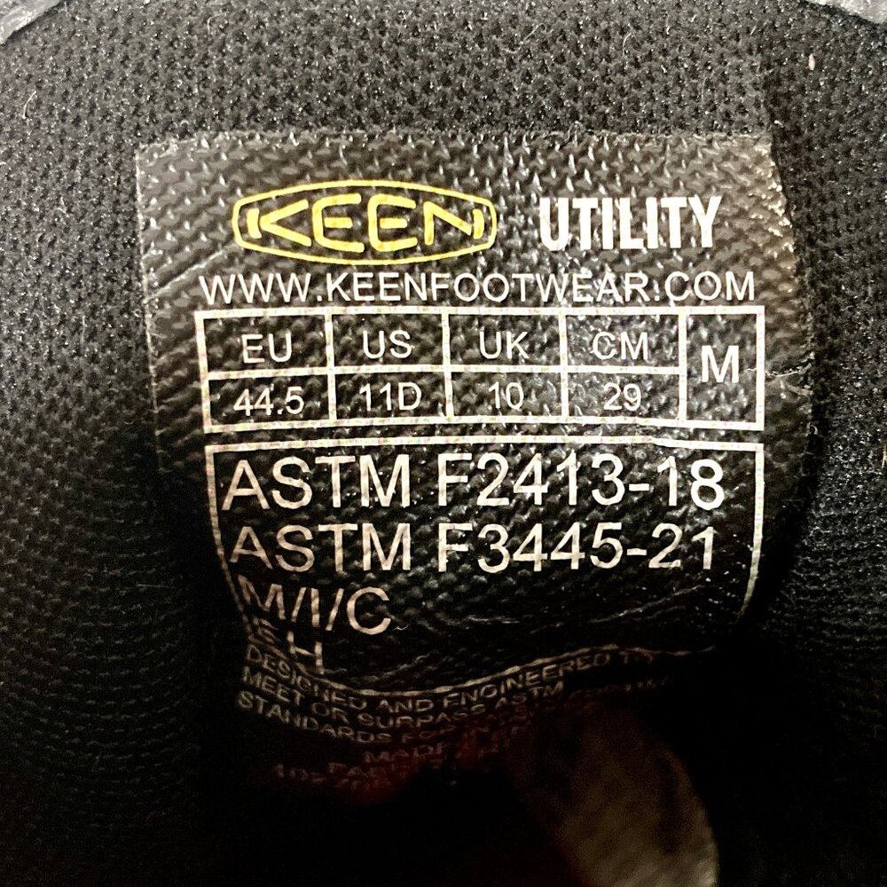 Men's Keen Utility Boots Waterproof Aluminum Toe Black Size 11D Work Boots - Picture 12 of 12